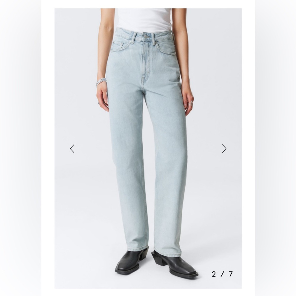 Women's Light Blue Straight Leg Jeans